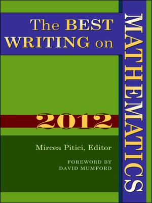 cover image of The Best Writing on Mathematics 2012